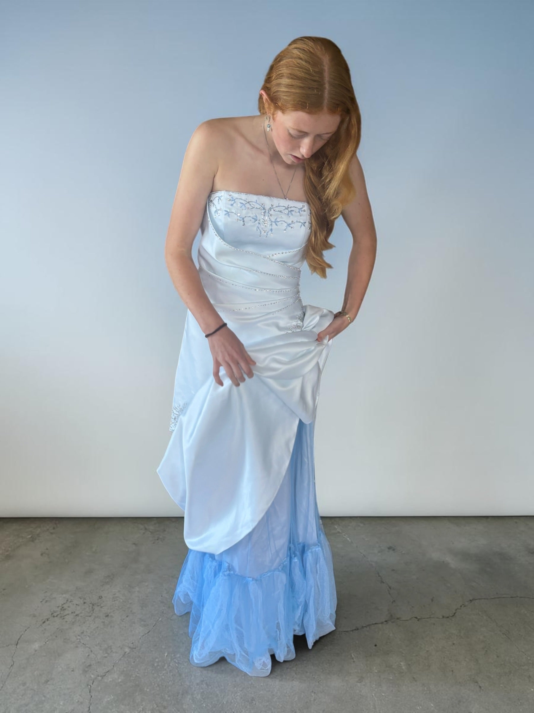 Blue Ice Princess Formal Dress - Reworked Vintage Gowns | Meg Reworked ✨