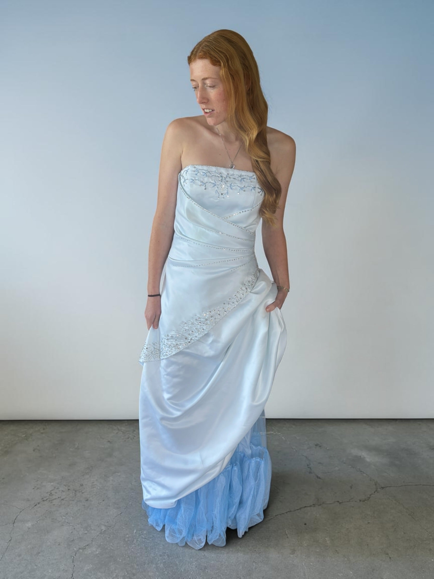 Blue Ice Princess Formal Dress - Reworked Vintage Gowns | Meg Reworked ✨