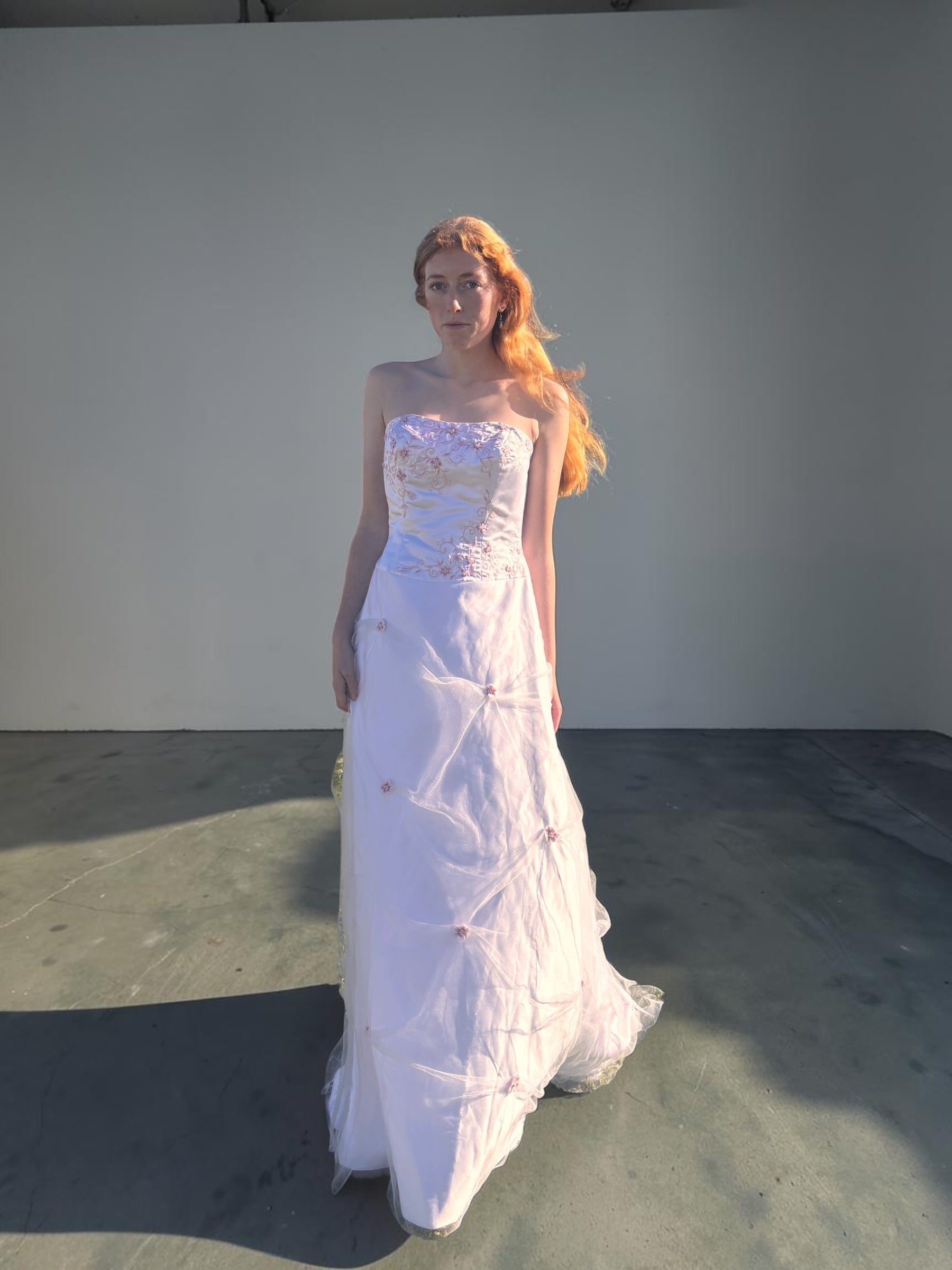 Pink Flowers Formal Dress - Reworked Vintage Gowns | Meg Reworked
