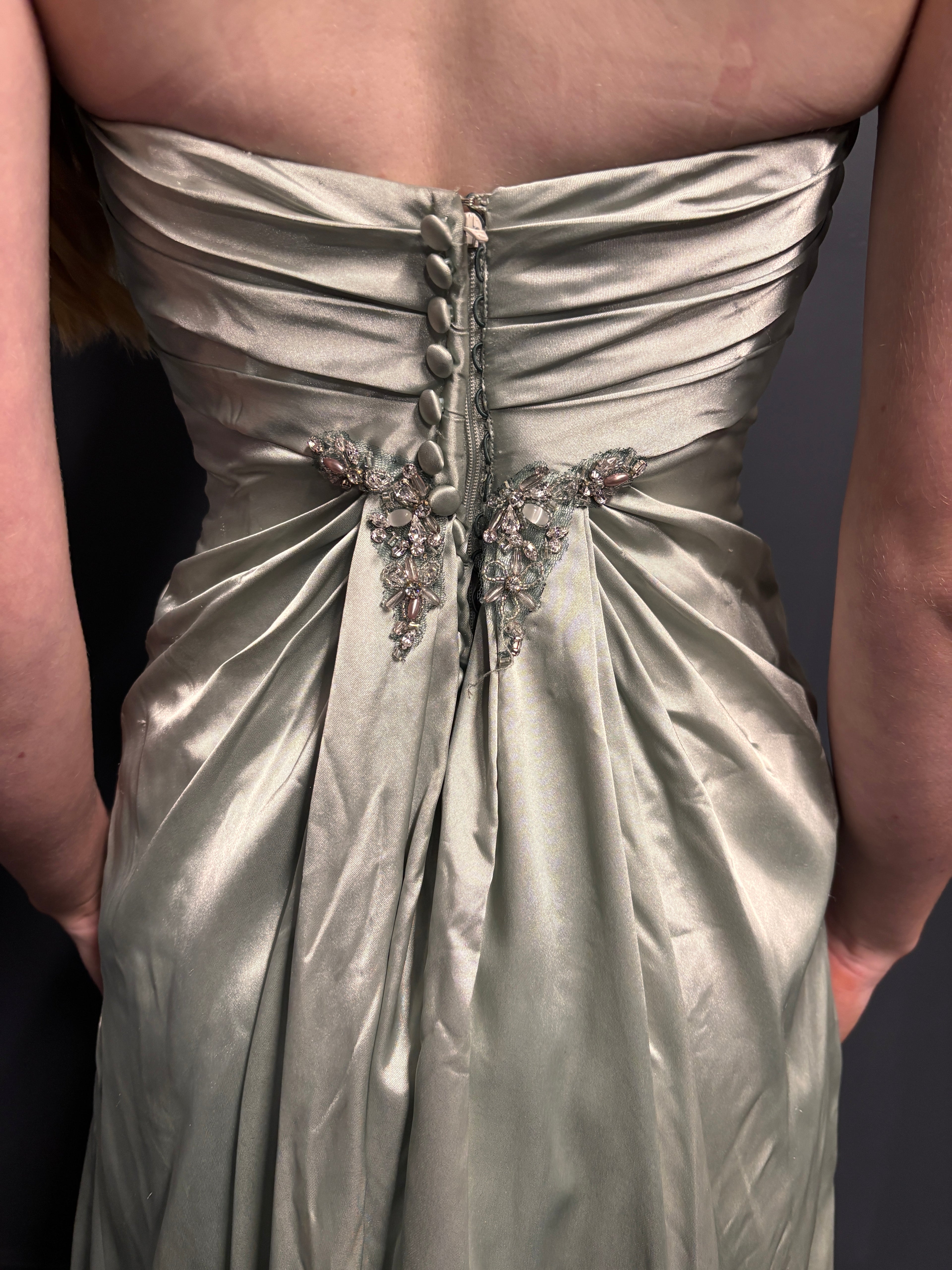 Green Shimmer Formal Dress - Reworked Vintage Gown | Meg Reworked