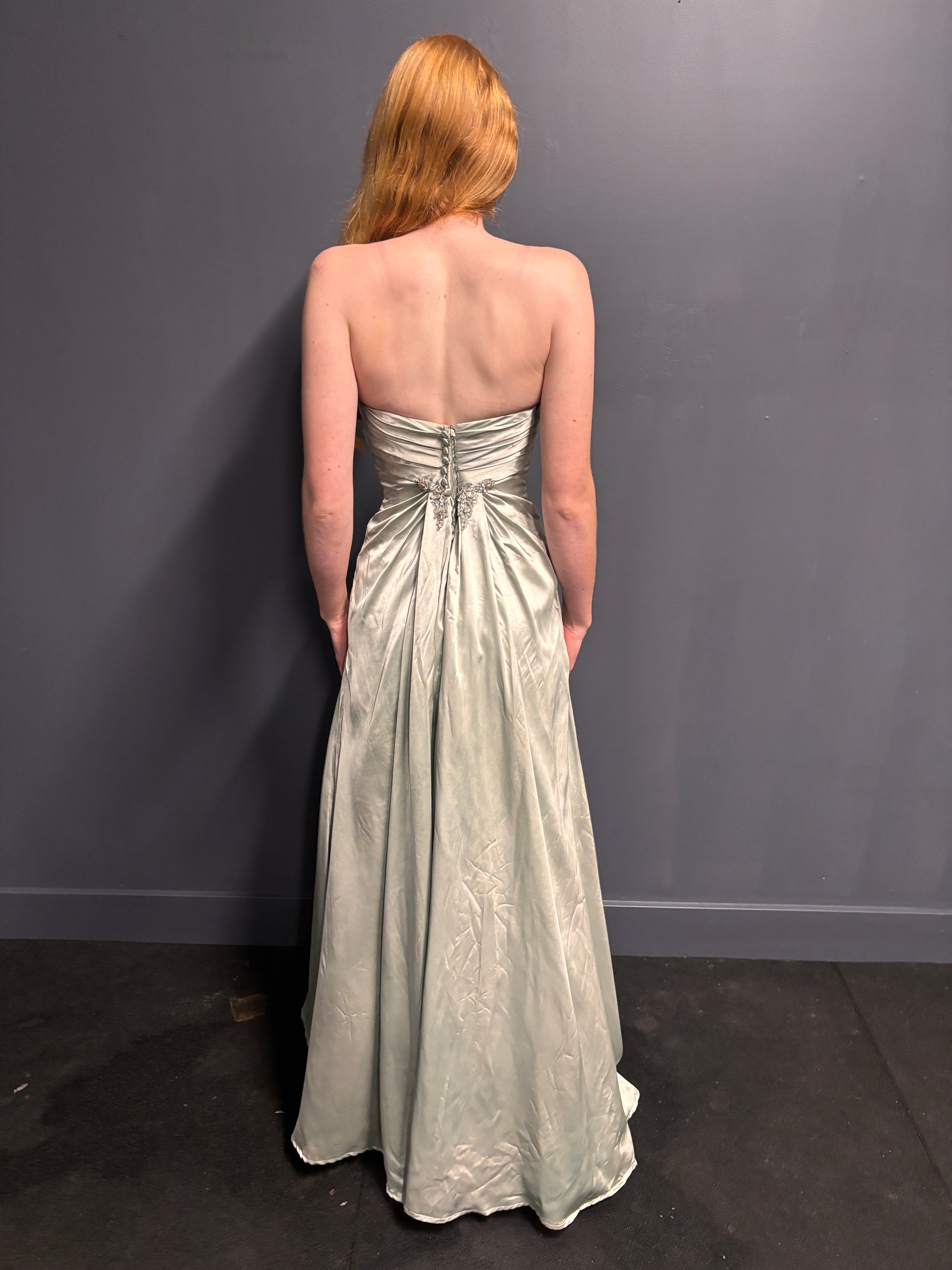 Green Shimmer Formal Dress - Reworked Vintage Gown | Meg Reworked