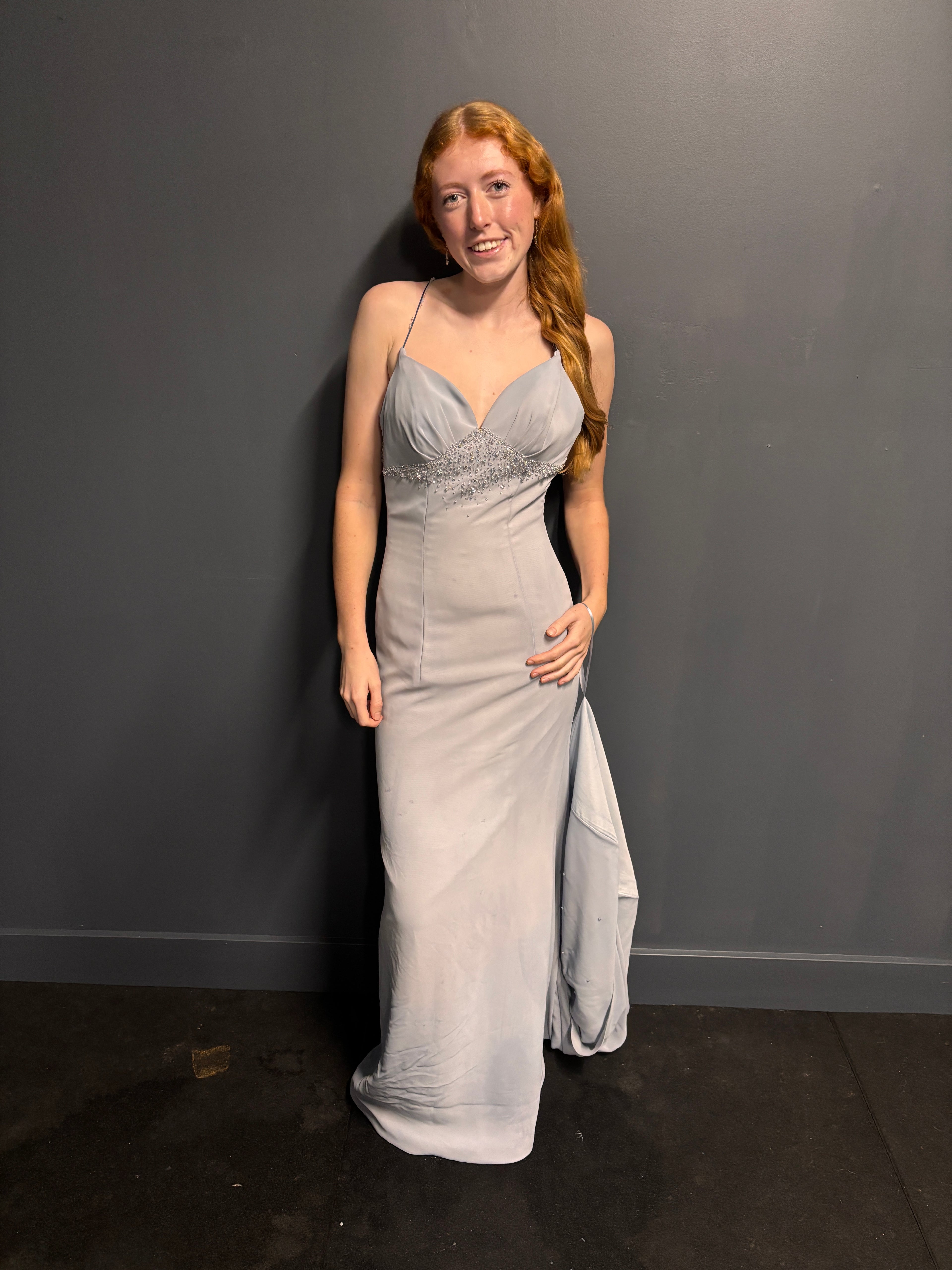 Sliver Blue Backless Formal Dress - Reworked Vintage Gown | Meg Reworked