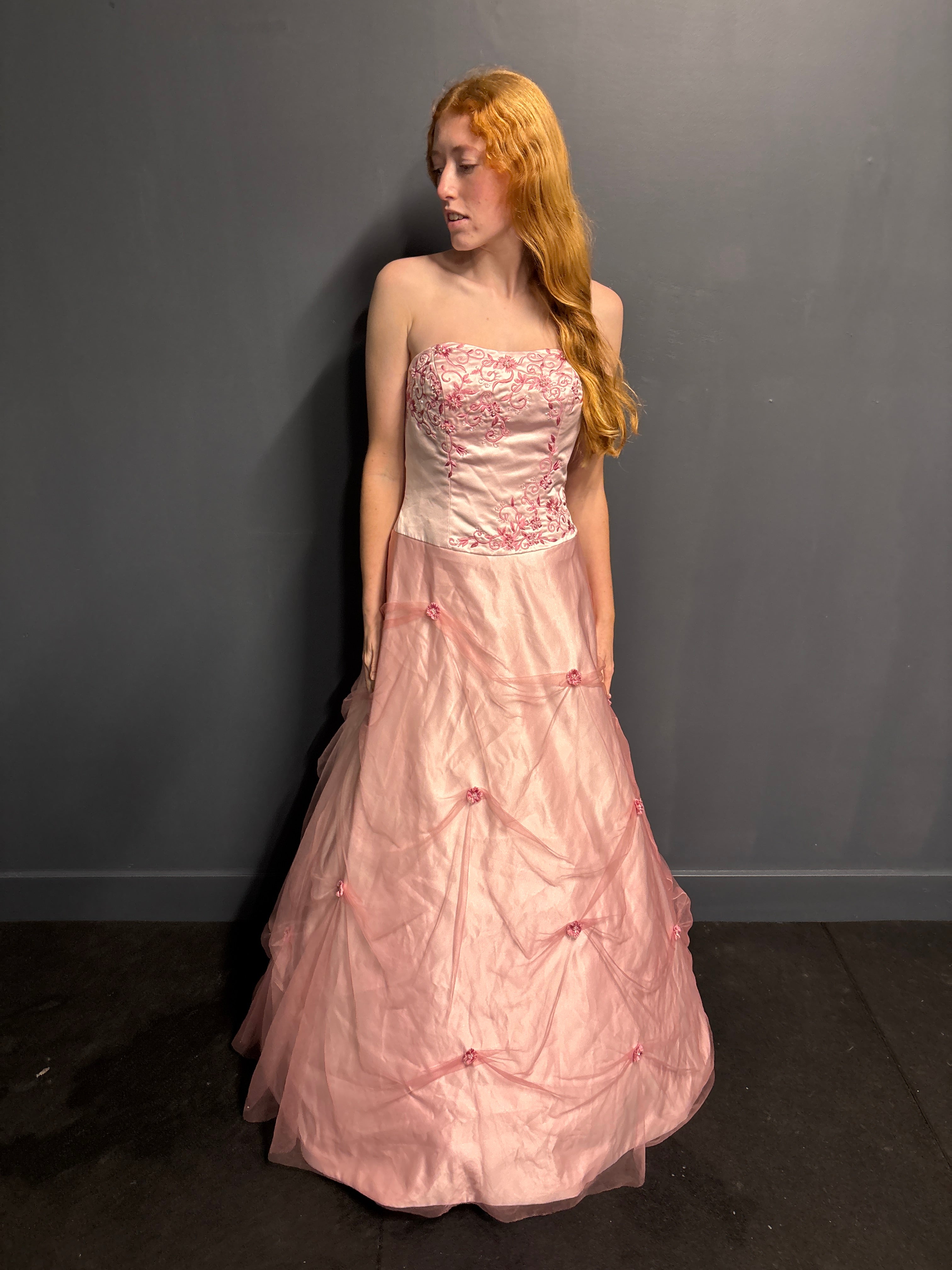 Pink Flowers Formal Dress - Reworked Vintage Gowns | Meg Reworked