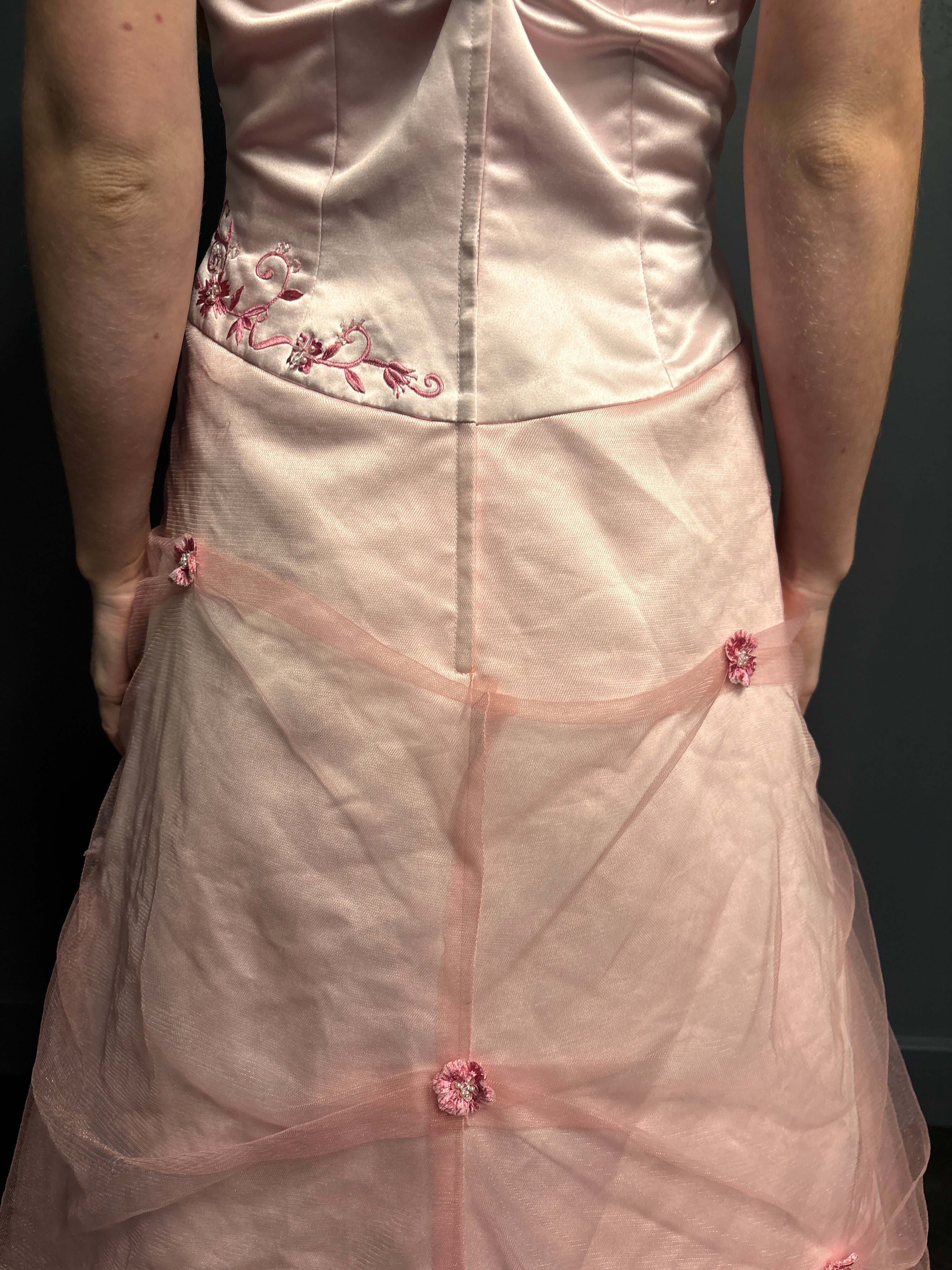 Pink Flowers Formal Dress - Reworked Vintage Gowns | Meg Reworked
